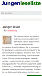 Mobile Screenshot of jungenleseliste.de